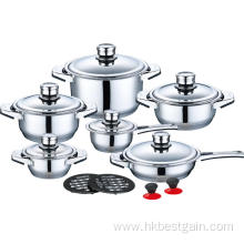 Best Quality 16 Pieces Wide Edge Cookware Set